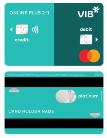 thẻ tín dụng vib online plus 2in1